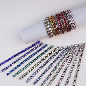 Bracelet Amovible Style Italien en Acier Inoxydable, Chaîne Élastique Plaqué Or, Breloque Italienne, Type Diamant, Petits Accessoires - Product Image 4