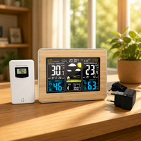Station météo numérique LCD affichage couleur réveil capteur sans fil salon bureau utilisation batterie comprend baromètre