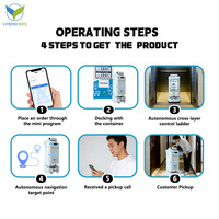 Умный торговый автомат VFresh для отелей с роботом-доставщиком на базе ИИ, большой емкости, для снеков и товаров повседневного спроса, киоск самообслуживания