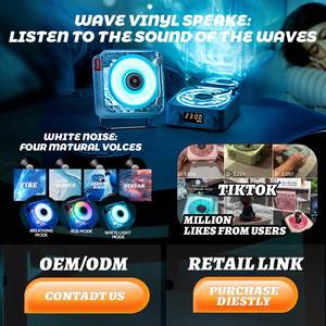 Sóng Retro Aqua đài phát thanh cổ điển Đại Dương nguyên tử tiếng ồn Trắng sóng xanh Loa Vinyl - Product Image 6