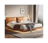 Lit rembourré antique luxe moderne king size bois stockage lits cadre lit chambre ensemble de meubles