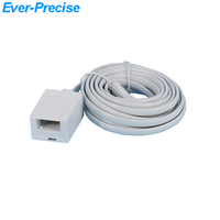 Connecteur de jonction téléphonique 6P4C, adaptateur de câble téléphonique 6P4C pour accessoires téléphoniques