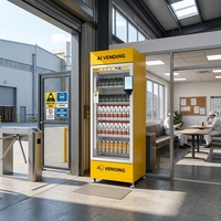 Máquina Expendedora de Bebidas y Snacks Personalizada, Multibebidas, con Pantalla Táctil SDK, Refrigeración por Compresor, Integración con la Nube para Pagos en Efectivo/Tarjeta
