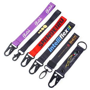 Custom logo Printed Sublimation Strap Wrist Polyester Keychain Lanyard Short Key Chain Lanyards - Product Image 2