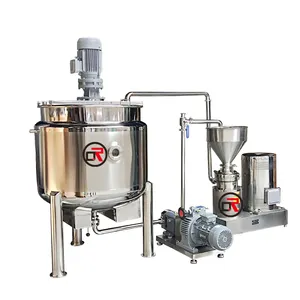 1500L 304 316l homogenizer and agitator mixer type electric or steam jacketed mixing tank