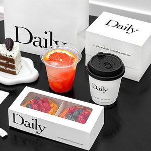 定制印刷设计烘焙甜点马卡龙甜甜圈蛋糕<span class=keywords><strong>2</strong></span>包蛋挞包装纸盒带窗口 - Product Image 3