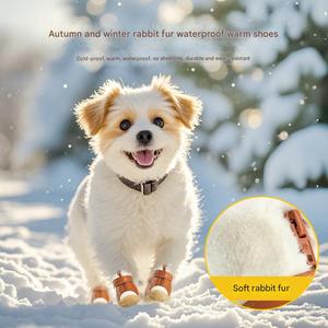 <span class=keywords><strong>2025</strong></span> Teddy bichon sang trọng Giày chó màu rắn mô hình mùa thu và mùa đông Giày Da ấm áp phong cách cổ điển Sản phẩm bán chạy - Product Image 2