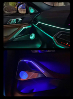 BWH Populaire Cache-haut-parleur LED en acier inoxydable avec éclairage d'ambiance pour X5 G05, accessoires de remplacement pour la décoration intérieure de portière de voiture