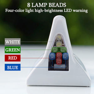 Antenne de <span class=keywords><strong>voiture</strong></span> universelle, lumières de décoration de <span class=keywords><strong>voiture</strong></span>, antenne de requin solaire, antenne modifiée pour toit et feux arrière, anti-collision, LED clignotante - Product Image 2