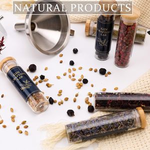 Kit de Infusión de Ginebra Apragaz, Completo con 12 Botánicos, 2 Botellas, Caja de Regalo para Bar, Embudo, Filtros, Mezcladores de Cócteles, Único para Hombres/Mujeres - Product Image 4