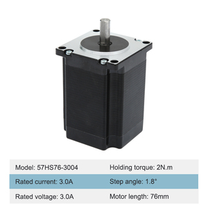 Motor paso a paso híbrido de 23 V, 2.0 N.m (283 oz-in), 2 fases, 57 mm con eje de 8 mm para enrutadores y equipos de automatización 57HS76-3004 con C interno - Product Image 4