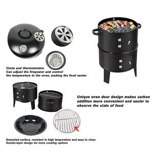 <span class=keywords><strong>XWX</strong></span> Vente chaude Barbecue de cuisine extérieur rond noir au charbon de bois - Product Image 4
