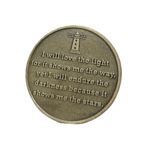 Ngọn hải đăng qua bóng tối món quà tỉnh táo huy chương tỏa sáng trong bóng tối Đồng mạ sobriety đồng xu Kim Loại Điêu khắc của hướng dẫn ánh sáng - Product Image 5