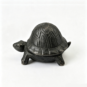 Statuetta di Tartaruga in Ghisa con Vano <span class=keywords><strong>Segreto</strong></span>, Statua Vintage di Tartaruga, Nascondiglio per Chiavi, Decorazione per <span class=keywords><strong>Giardino</strong></span> e Casa - Product Image 1