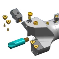 Scie cloche circulaire indexable de grand diamètre Kit de coupe-foret CNC pour machine foret à trou profond avec ensemble d'outils pour foret central à grande tête