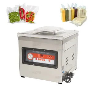 HZPK DZ400 Industrial Table Top Chamber Foodsaver Sellador al vacío Máquina de embalaje Dz 400