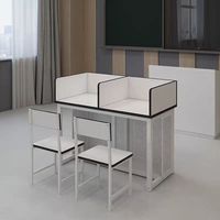 Table d'ordinateur en aluminium-plastique résistant à la corrosion, design moderne pour le salon, pour les laboratoires d'informatique universitaires et les écoles de physique.