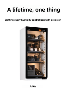 Armoire transparente anti-humidité Elite avec serrure à empreinte digitale <span class=keywords><strong>et</strong></span> mot de passe pour équipement photographique professionnel <span class=keywords><strong>et</strong></span> stockage de thé 70L - Product Image 1
