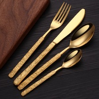 Nouvel Arrivage – Ensemble de Couverts de Luxe en Acier Inoxydable 304, Couverts en Titane Modernes pour Restaurants, Hôtels et Fêtes