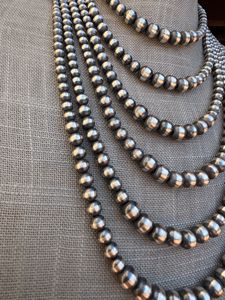 สร้อยคอประดับมุกเงินแท้ทำมือ ขนาด 3-8 มม. เครื่องประดับหรูหรา ของขวัญสำหรับเธอ - Product Image 2