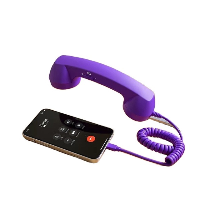 Proolin Factory Hotsell TYPE-C /3.5mm Port Retro Mobile Phone Receiver Telephone Handset Adjustable Volume Radiation Protection