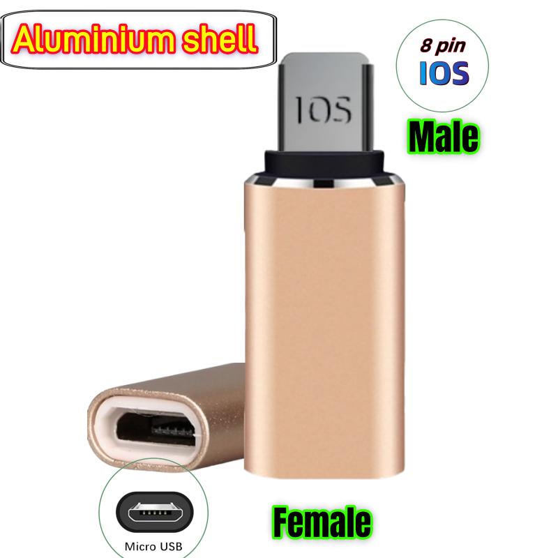 Aluminium Shell Micro F to 8pin ios