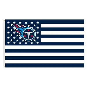 NFL Flag Professional Tennessee Titans Flags Custom 3 x5ft 100% poliestere durevole utilizzato in Super Bowl Custom Tennessee Titans Flags