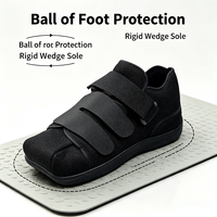 Chaussure post-opératoire personnalisable à bout fermé, en maille respirante, avec sangles à boucle réglables, pour blessure à l'orteil et soins post-opératoires du pied