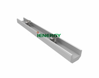Kit de fixation pour panneaux solaires en forme de L, comprenant un kit de fixation intermédiaire, un kit de fixation d'extrémité, un connecteur de rail et un rail pour toit trapézoïdal