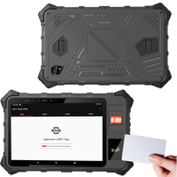 Tableta Robusta Android 11 de 8 Pulgadas con Lector de Huellas Dactilares Iris, Escáner de Código de Barras, Lector de Tarjetas RFID NFC Inteligente y Reconocimiento Facial Seguro