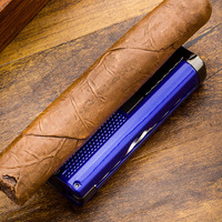 Briquet à cigares multifonctionnel avec ouvre-aiguille, coupe-cigares en V et triple flamme droite