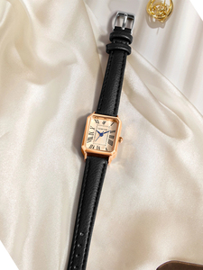 Orologio di Lusso Vintage <span class=keywords><strong>da</strong></span> <span class=keywords><strong>Donna</strong></span> con Numeri Romani Cassa Quadrata in Lega Oro Rosa Movimento al Quarzo Marca Hangzhou Gioiello di Charme - Product Image 6