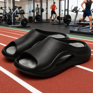 Sports <b>Slippers</b> For Men White Non Slip Breathable Summer Outdoor Wear Thick Sole 3Cm Heel Height One Kick Closure - Product Image 4