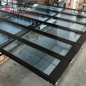 باب مرآب زجاجي أسود حديث للمنازل من الألومنيوم مع تحكم أوتوماتيكي وحركة انزلاق عمودية بسعر منخفض للفلل، زجاج أسود/مصقول - Product Image 5