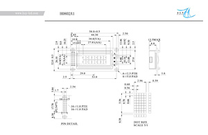 0802 LCD 8X2 STN символьный дисплей 3.3V 5V с <span class=keywords><strong>LED</strong></span> подсветкой 16P LCM, сине-зеленый модуль LCD-дисплея - Product Image 5
