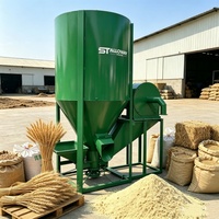 Machine de traitement des aliments pour animaux, broyeur-mélangeur combiné, 1000 kg/h, électrique, pour élevage de poulets et de canards, directement de l'usine