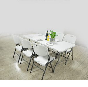 Modern Portable Aluminum Alloy <b>Folding</b> Picnic <b>Table</b> for Outdoor <b>Dining</b> for Camping and Courtyard Use - Product Image 6