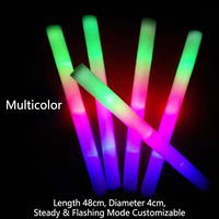 Bâtons lumineux en mousse LED en vrac, changeant de couleur RGB, avec logo personnalisé pour les événements sportifs, les rassemblements et la promotion
