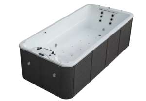 Piscina Acrílica para Exteriores, Jacuzzi, Spa Infinito Independiente con Filtro y Zonas de Masaje para Uso en Gimnasios y Villas - Product Image 3
