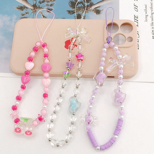 Cadena para teléfono móvil personalizada para niñas, funda para teléfono móvil con cuentas de colores de alta calidad - Product Image 3