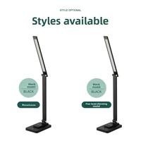 Lampe de bureau LED intelligente alimentée par USB, commande tactile, température de couleur à cinq niveaux, protection des yeux, design pliable, lecture en dortoir étudiant