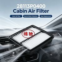 Vente en gros directe de pièces de moteur automobile, filtre à air d'habitacle 28113l5100 28113P0400 pour voiture