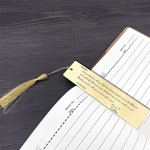 Custom Plated Metal <strong>Bookmark</strong> with Tassel for Book Sublimation Premium Metal Crafts Promotional Item - Product Image 5