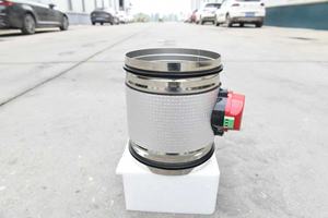 Katup Peredam Udara Elektrik Solenoid Baja Tahan Karat 4" 5" 6" 8" 220V 12V untuk Ventilasi 100/125/150/200mm Peralatan Listrik - Product Image 2