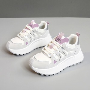 Zapatillas de running para <span class=keywords><strong>mujer</strong></span> estilo coreano Torre, novedad primavera 2025, con cordones, suela gruesa, parte superior de PU, tendencia de moda, ocio, otoño, calle - Product Image 3