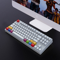 Clavier mécanique de jeu à échange à chaud à touches complètes Clavier filaire à 87 touches avec clavier de jeu de bureau rétro-éclairé par LED Disposition standard 80%