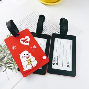 Wholesale Personalized Soft Rubber Luggage Tags Customizable Simple Waterproof Pvc Luggage Tags