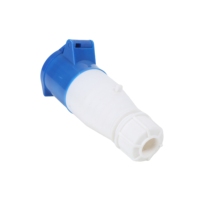 Prise et fiche industrielles étanches IP44 16A 3 broches 220-250V en cuivre PP certifiées CE pour utilisation en extérieur et dans la construction