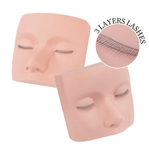 Cabeça de Manequim para Treinamento de Extensão de Cílios - Boneca Pequena de Silicone para Escolas de Beleza e Academias, Ferramenta de Prática de Cílios - Product Image 2