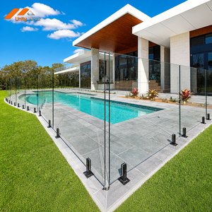 Valla de Seguridad de Vidrio para Piscina con Cierre Automático de Aluminio, 1200 mm de Altura, Resistente a la Oxidación, para Jardín Residencial, Certificación CE - Product Image 1